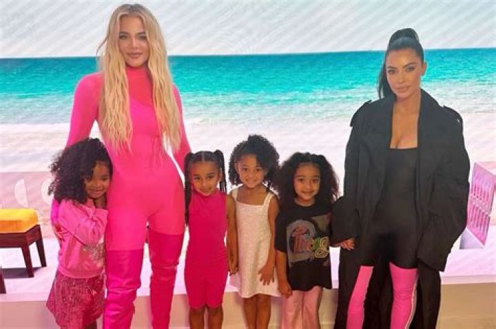 Kim & Khloe Kardashian Rock Barbie-Inspired Outfits With Their Kids At World Of Barbie Expo In LA